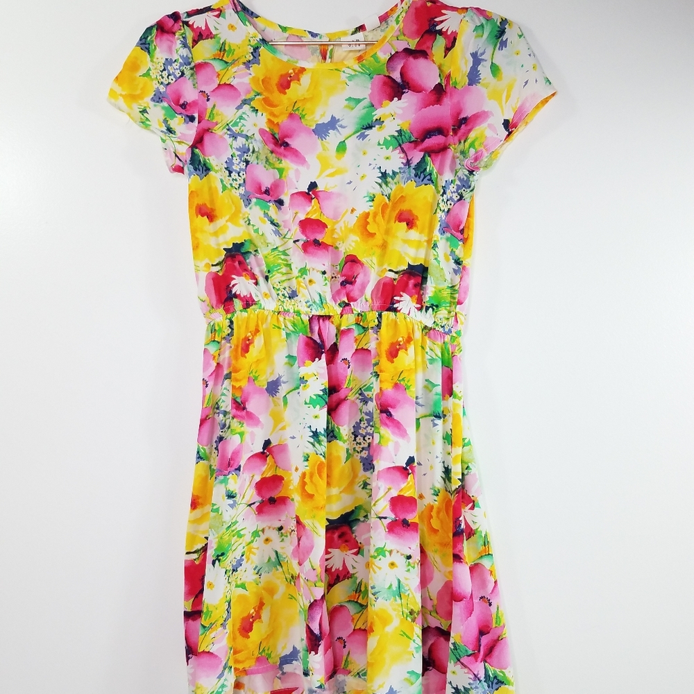 Gap Kids Short Sleeve Floral Spring Dress Size XL (12) - Picture 3 of 9